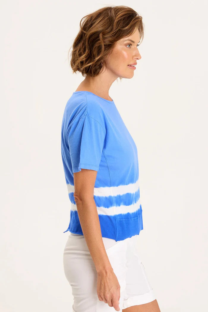 FINAL SALE XCVI Wearables Steph Tee - Caravel Wash: Cobalt
