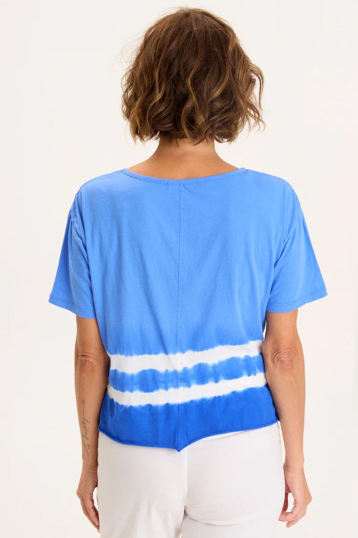 FINAL SALE XCVI Wearables Steph Tee - Caravel Wash: Cobalt