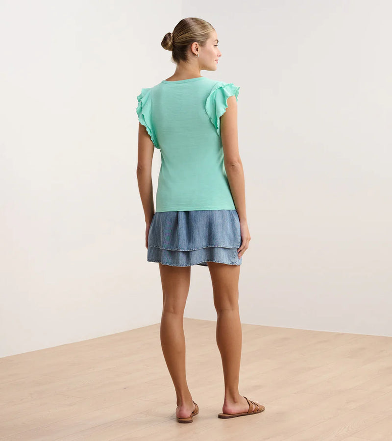 FINAL SALE Hatley Layered Sleeve Tank - Beveled Glass