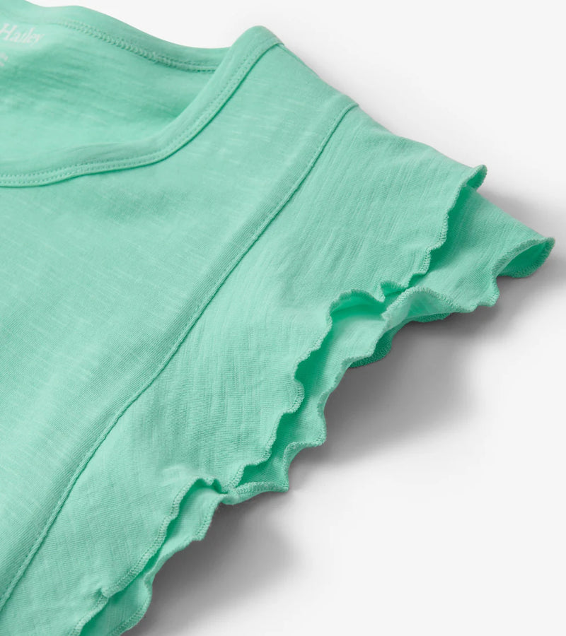 FINAL SALE Hatley Layered Sleeve Tank - Beveled Glass