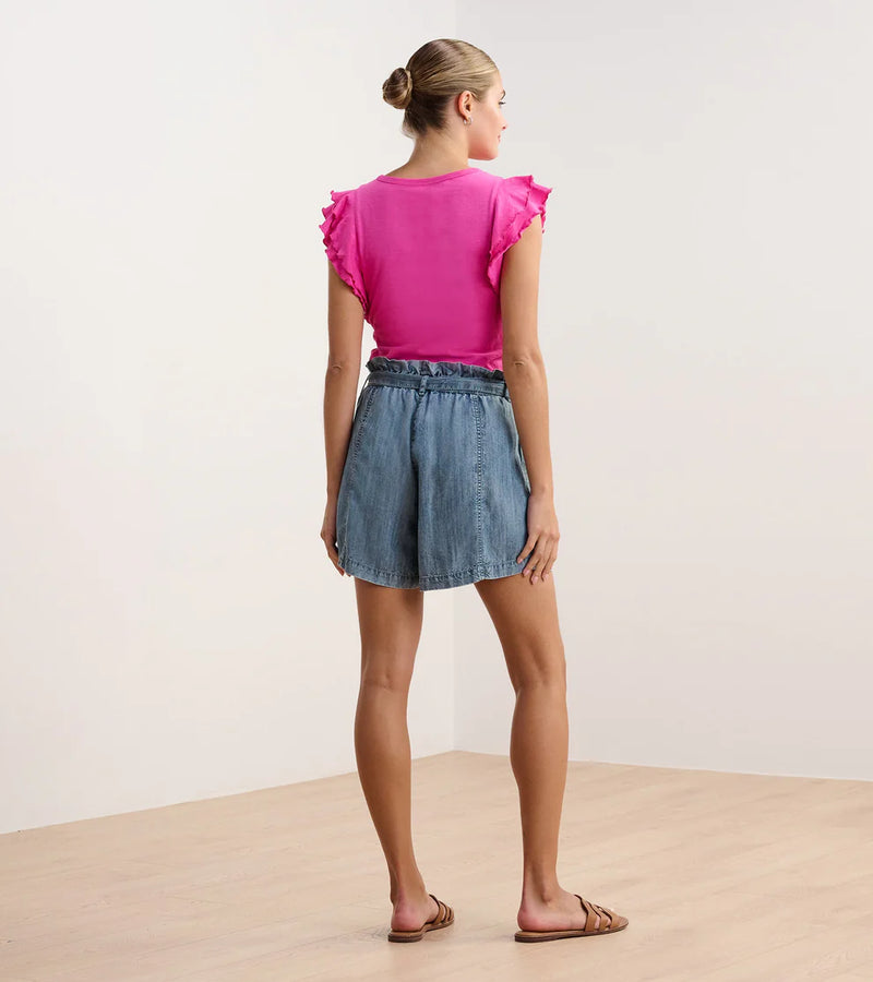 FINAL SALE Hatley Layered Sleeve Tank - Fuchsia