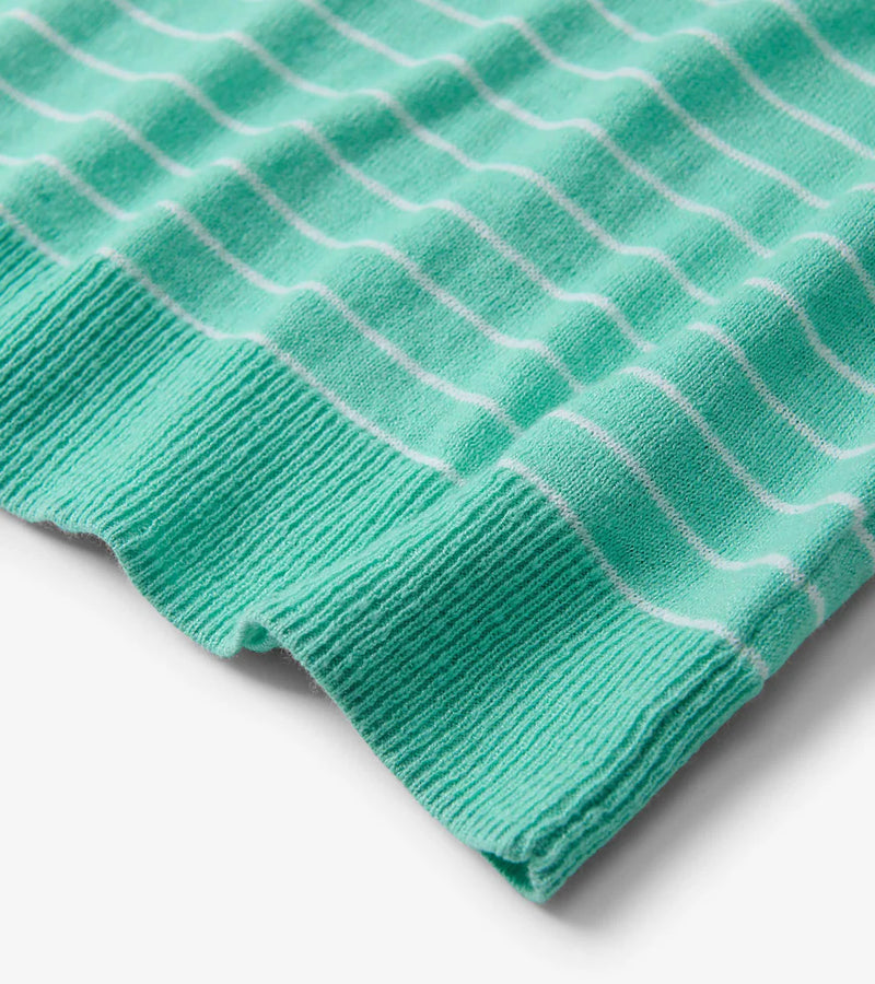 FINAL SALE Hatley Simone Knit Tee - Teal Stripes