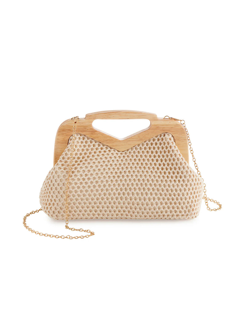 Shiraleah Rio Top Handle Clutch - Natural