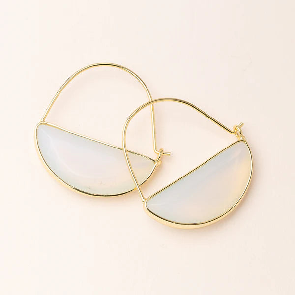 Scout Curated Wears - Stone Prism Hoop Earring - Opalite/Gold