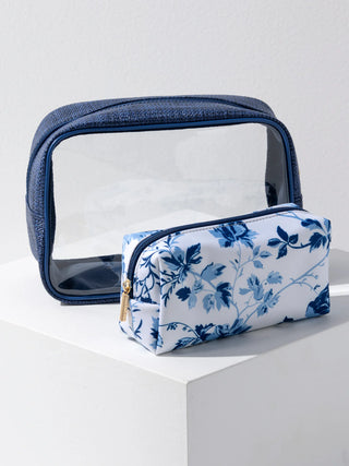 Shiraleah Pretty Set Of 2 Cosmetic Cases, Blue