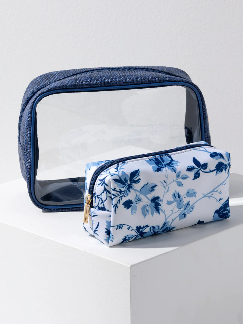 Shiraleah Pretty Set Of 2 Cosmetic Cases, Blue