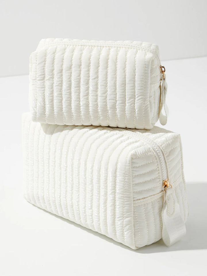 Shiraleah Shiraleah Logan Small Boxy Cosmetic Pouch - Pearl