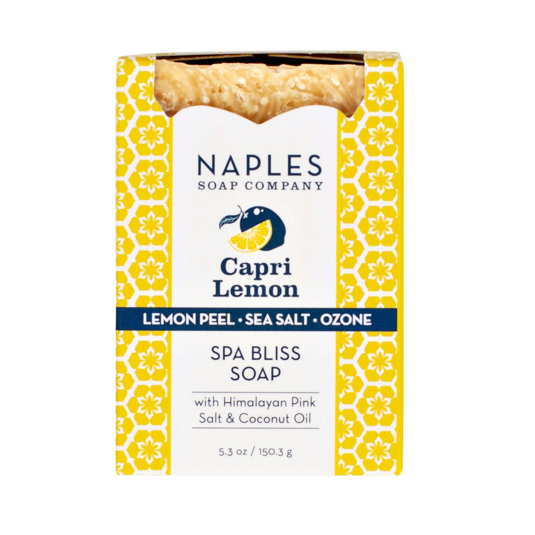 Capri Lemon Sea Salt Spa Soap – Lemon Zest &amp; Sea Breeze