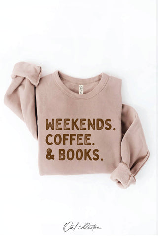 Weekends Coffee & Books Graphic Sweatshirt