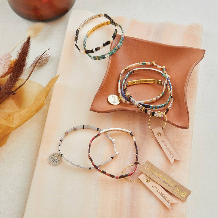 Good Karma Miyuki Bracelet | Sparkle &amp; Shine - Topaz/Gold