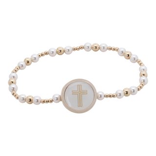 Tap to Pray by Versible Survivor Series 14Kt Gold Beaded Bracelets