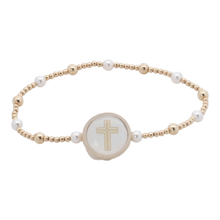 Tap to Pray by Versible Survivor Series 14Kt Gold Beaded Bracelets