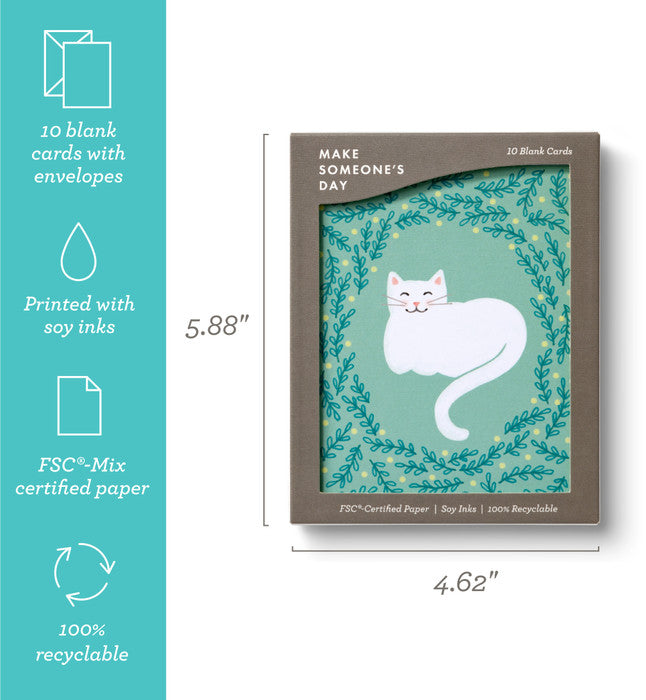 Cuddly Cat Boxed Blank Note Cards