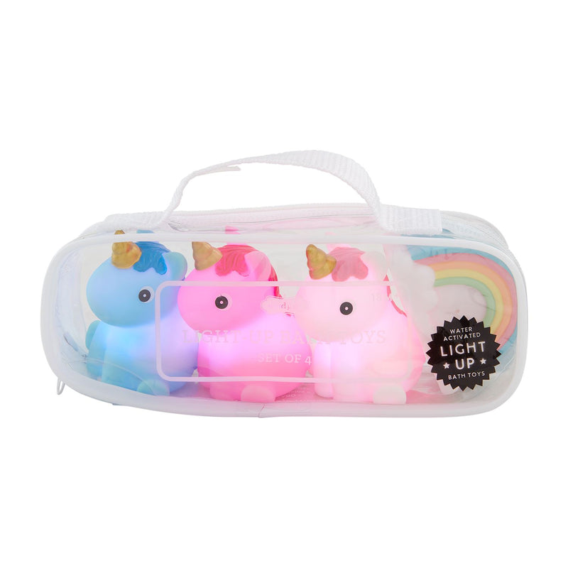 Mud Pie Unicorn Light-Up Bath Toy Set 12130165