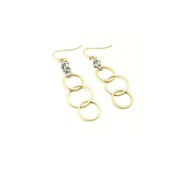 Erin Gray Gold Trinity Allure Earring in Mixed Metal