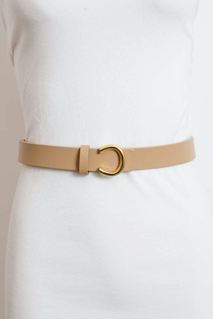 Minimalist Gold Horseshoe Belt -