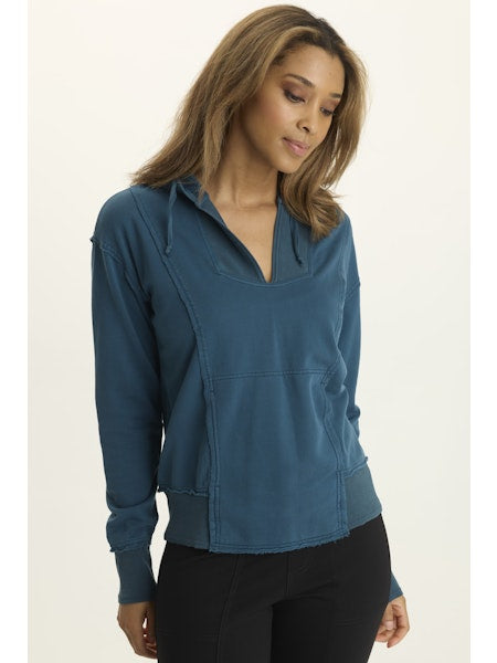 XCVI Terry Rosalyn Hoodie - Abyss Pigment