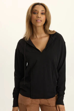 XCVI Wearables Rosalyn Hoodie  in Black