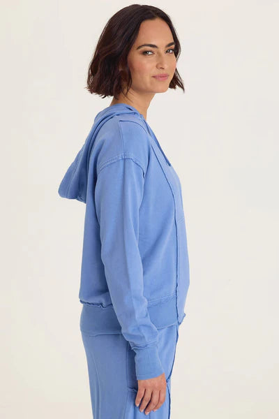 XCVI Wearables Rosalyn Fleece Casual Hoodie  in Shasta Lake