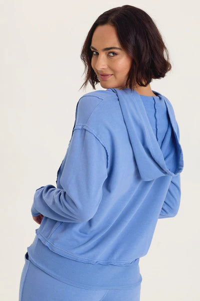 XCVI Wearables Rosalyn Fleece Casual Hoodie  in Shasta Lake