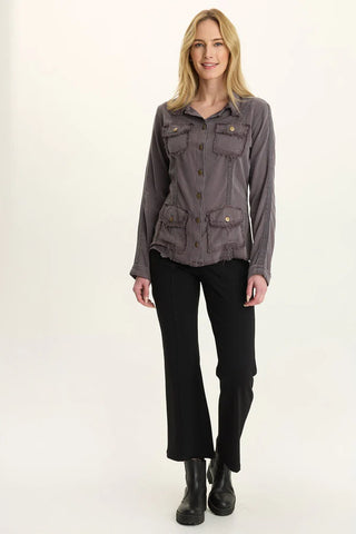 XCVI Wearables Yanis Ponte Pull-On Flare Pant  in Black