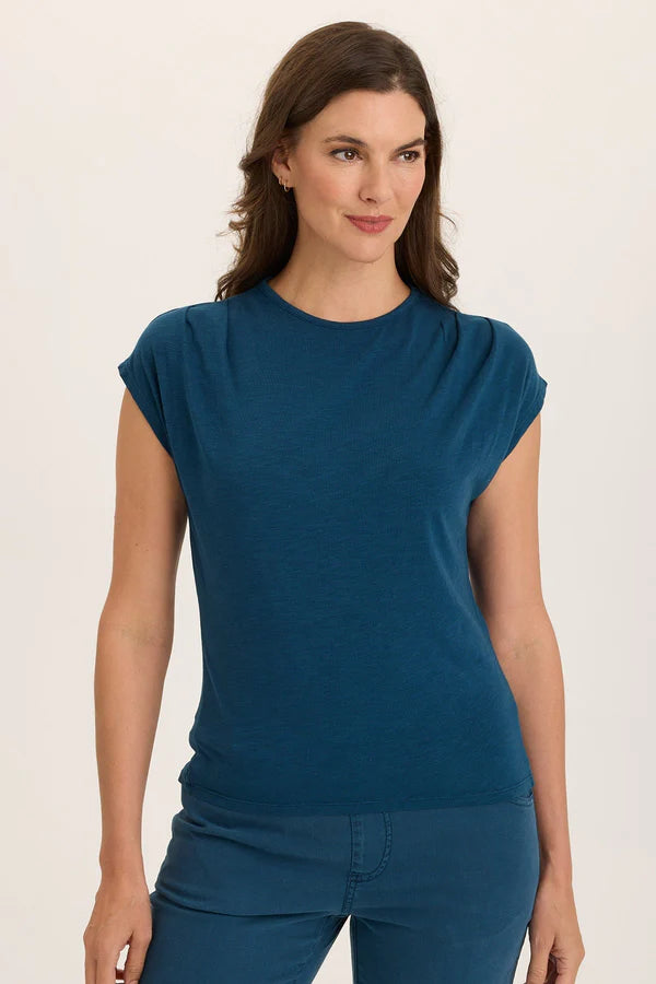 XCVI Wearables Slub Arwen Top - Abyss Pigment