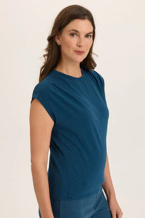 XCVI Wearables Slub Arwen Top - Abyss Pigment
