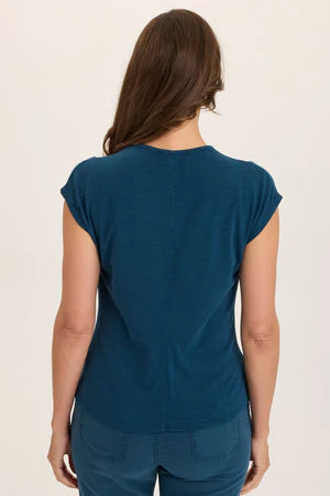 XCVI Wearables Slub Arwen Top - Abyss Pigment
