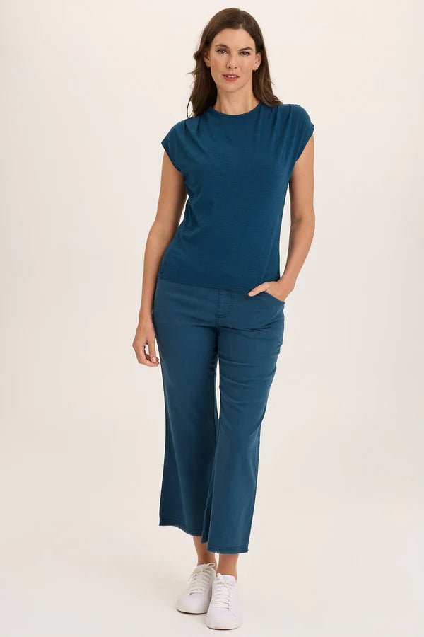 XCVI Wearables Slub Arwen Top - Abyss Pigment