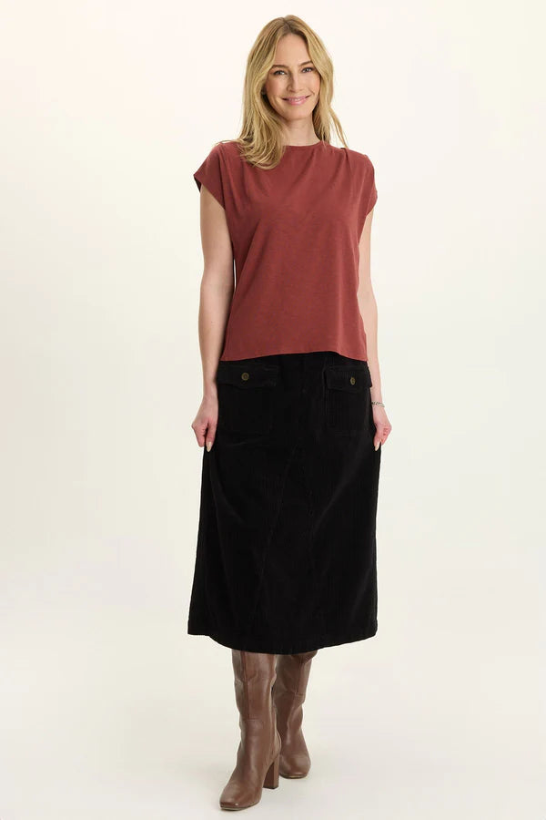 XCVI Arwen Soft Jersey Mock Neck Tee  in Salem&