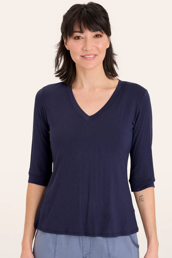 XCVI Wearables Principle Top Navy