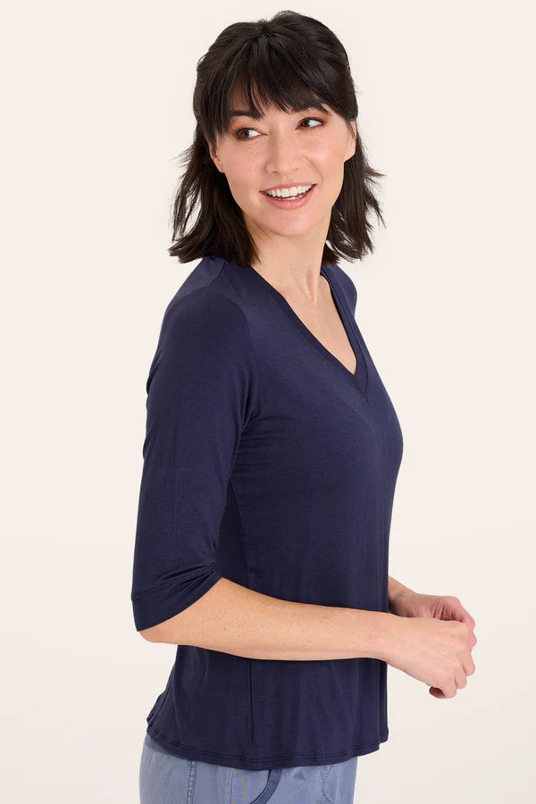 XCVI Wearables Principle Top Navy