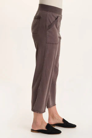 XCVI Daga Tencel Flared Leg Pull-On Crop Pant  in Bistro Pigment