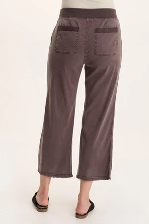 XCVI Daga Tencel Flared Leg Pull-On Crop Pant  in Bistro Pigment