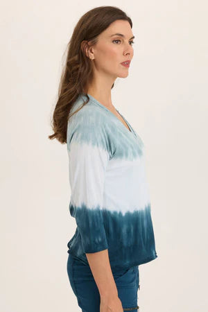 XCVI Wearables Maven Top Tricolor Ombre Abyss