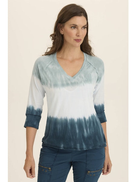 XCVI Wearables Maven Top Tricolor Ombre Abyss