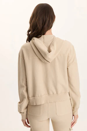 XCVI Balfore Twill Knit Hooded Bomber  in Park Avenue