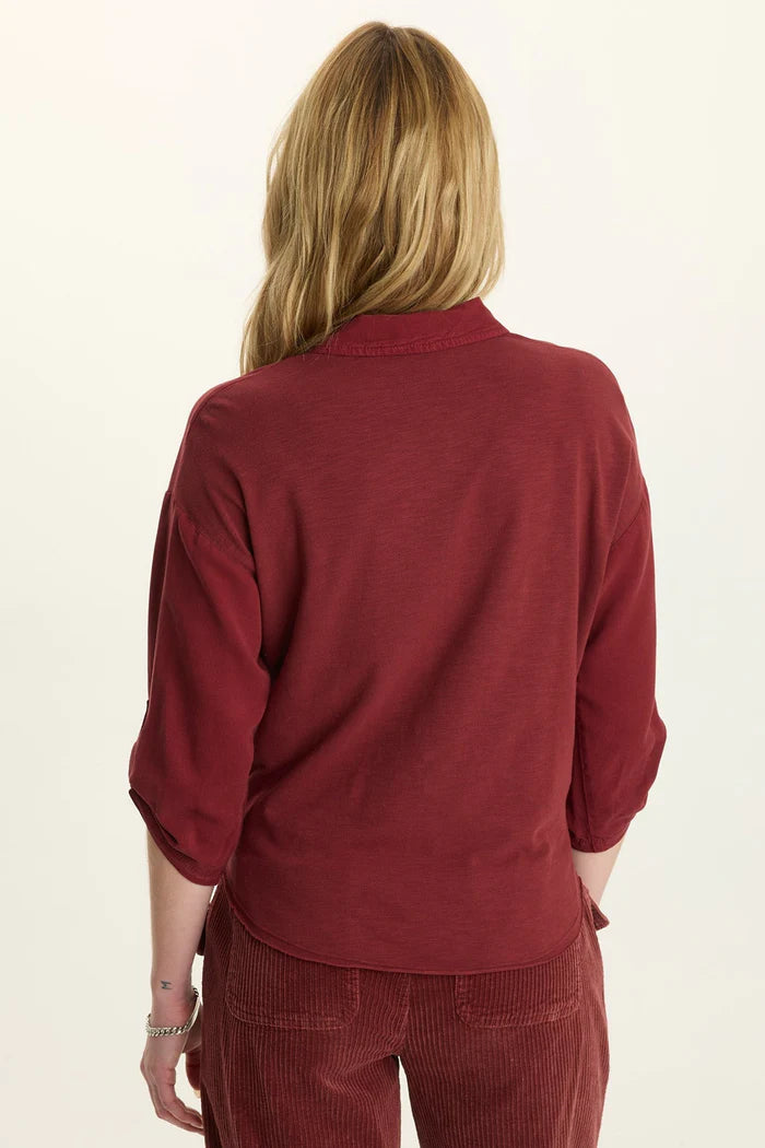 XCVI Wearables Tyrell Lightweight Tie-Front Button-Up  in Salem&