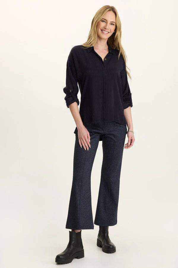 XCVI Wearables Aeson Button-Up - Navy