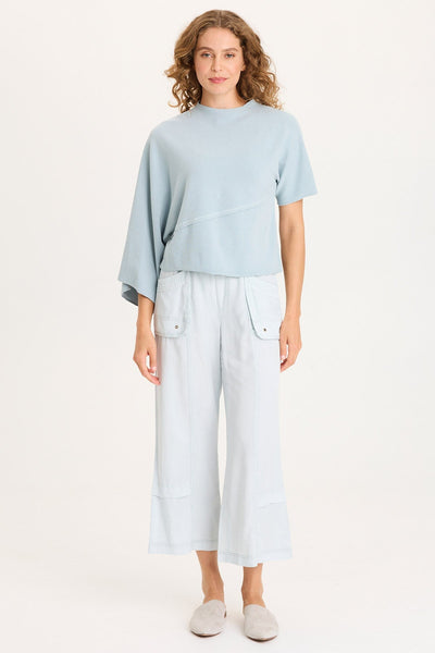 XCVI Gilchrist Asymmetrical Sleeve Top  in Carefree Pigment