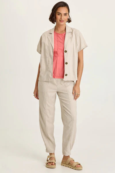 XCVI Wearables Beck Twill Barrel-Style Pant  in Clay Pot Pigment