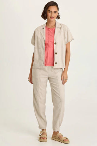 XCVI Wearables Beck Twill Barrel-Style Pant  in Clay Pot Pigment