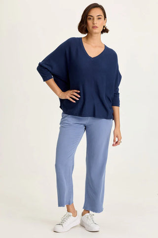 XCVI Wearables Lorilei Twill Five-Pocket Pant  in Shasta Lake