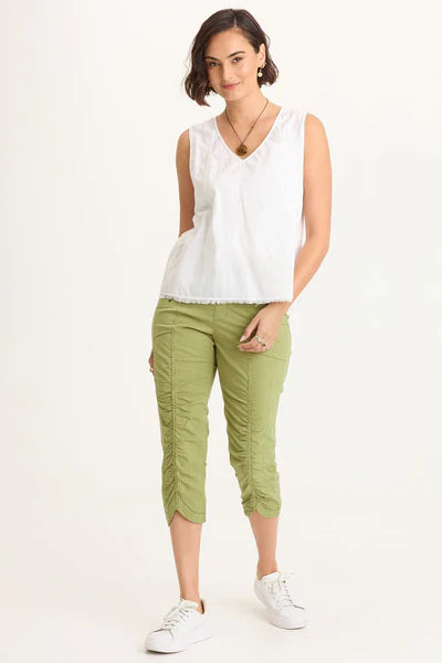 XCVI Wearables Iris Crop  in Garnish Pigment