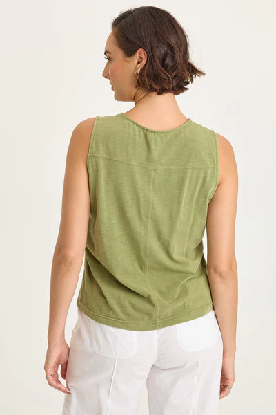 XCVI Wearables Jerilene Voile Pintuck Tank  in Garnish Pigment