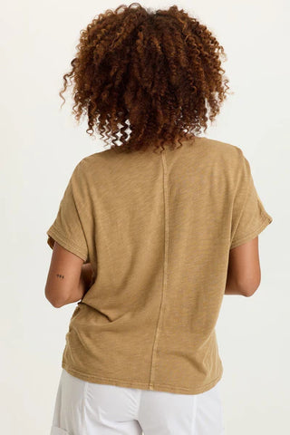 XCVI Embroidered Dashell Twill Top Sepia Pigment