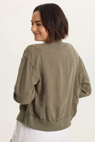 XCVI Wynton Twill Bomber Jacket English Moss