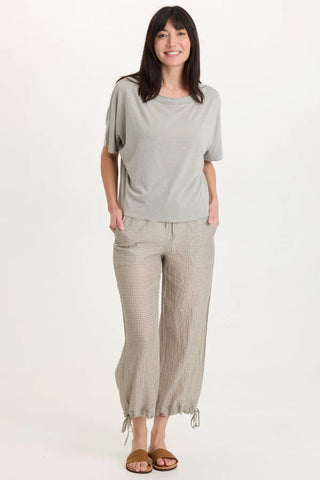 XCVI Wearables Lyra Jersey Boatneck Tee Whitecap Pigment