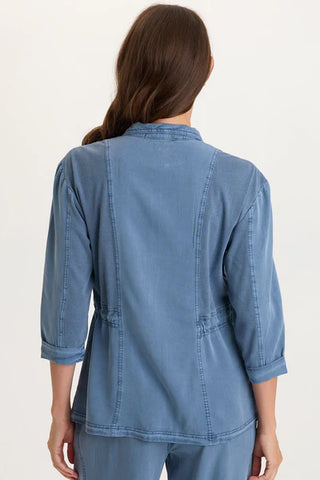 XCVI Wearables Jameson Twill Zip-Up Jacket Hypnotic Pigment