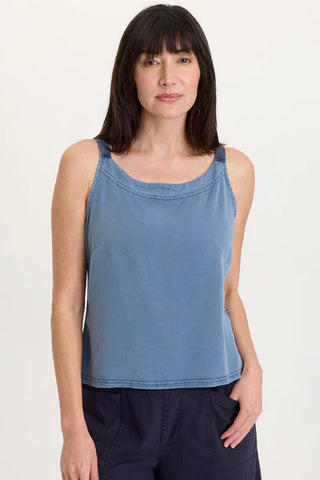 XCVI Wearables Kai Twill Strappy Tank Hypnotic Pigment